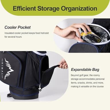GoHimal 14 Way Golf Stand Bag, Golf Bags for Men with Stand,Top Dividers Ergonomic with 10 Pockets - Image 5