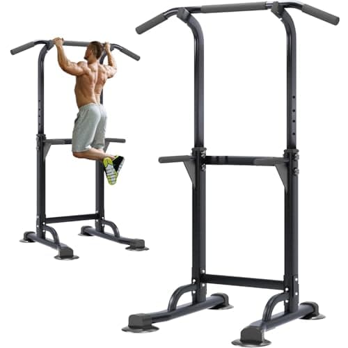 soges Power Tower Pull Up & Dip Station Multi-Function Home Strength Training Fitness Workout Station Height Adjustable, PSBB005-N - Image 1