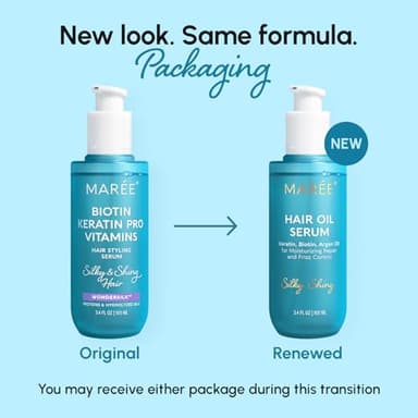 MAREE Hair Oil with Keratin Treatment, Biotin & Vitamins, Serum for Frizzy and Damaged Hair, Frizz Control Care Products for Women, Aceites Para el Cabello - Image 2