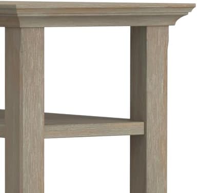 SIMPLIHOME Acadian 14-inch Wide Solid Wood Narrow End Table in Distressed Grey, Transitional-Style Side Table for Living Room, Bedroom, or Family Room with 2 Open Shelves - Image 5