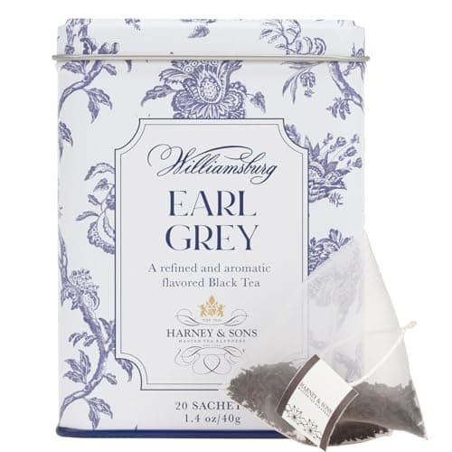 Harney & Sons Williamsburg Earl Grey, 20 sachets | Black Tea and Oolong Tea, with Bergamot Oil, - Image 1