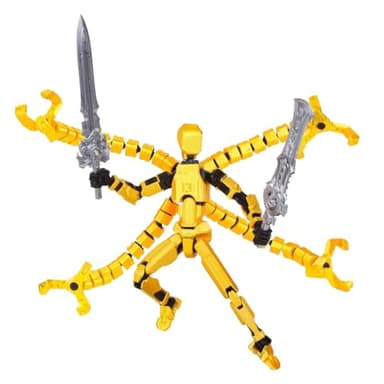 SENROELECTRONAGE T13 Action Figure Assembly Completed, Upgraded 3D Printed T13 Action Figure, The Dummy 13 is Very Suitable for Office Desks and Birthday Cake Decorations (Yellow) - Image 6