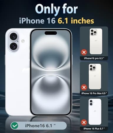 FNTCASE for iPhone 16 Case: Clear Magnetic Military Grade Drop Protection Anti Yellowing Slim Case - Rugged Shockproof Protective Transparent Cell Phone Cover (A-Clear) - Image 2