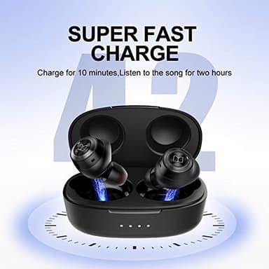 Monster Achieve 100 AirLinks Wireless Earbuds,Super Fast Charge,Bluetooth 5.0 in-Ear Stereo Headphones with USB-C Charging Case,Built-in Mic for Clear Calls,Water Resistant Design for Sports - Image 5