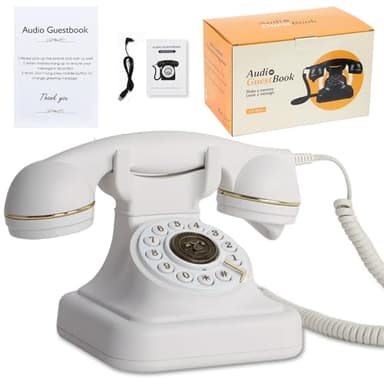 ROOMEDAL Audio Guest Book Wedding Phone- Record Customized Audio Messages with GuestBook – A Personal and Convenient Way to Preserve Your Special Occasions - Image 1