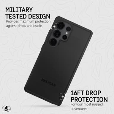 Pelican Protector Samsung Galaxy S25 Ultra Case [Magnetic and Wireless Charging] Rugged Phone Cover w/ 16ft Military-Grade Drop Protection - Heavy Duty Case for Samsung Galaxy S25 Ultra 6.9" - Black - Image 3