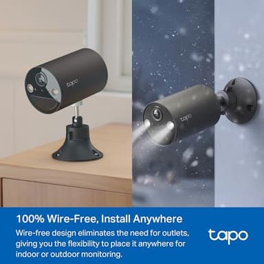 Tapo by TP-Link Wireless Outdoor Security Camera, 1080P, Up to 180 Days Battery Life, Free Person Detection, SD/Cloud Storage, Spotlight Color Night Vision, Alarm, No Hub Needed, Black, C403 - Image 3