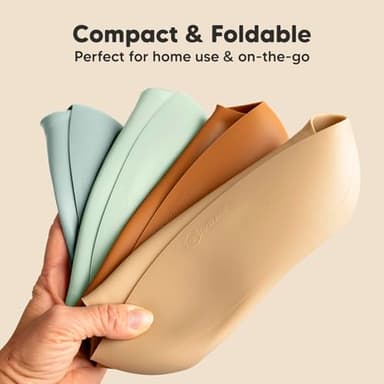 KeaBabies 2-Pack Silicone Baby Bibs for Eating - Sturdy Food-Grade Silicone Bibs for Babies Girl, Boy, Large Food Catcher, Clean & Put On Easily, Waterproof Toddler Feeding Essentials(Pastel Sky) - Image 8