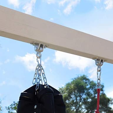 BETOOLL Swing Hangers Heavy Duty Wooden Swing Set Accessories with Screws and Locking Snap Hooks 10000 lb Capacity Set of 8 - Image 5