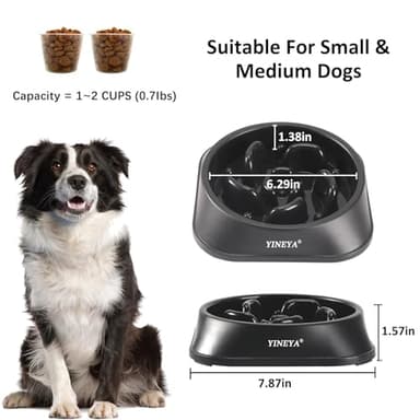 YINEYA Slow Feeder Dog Bowls, Pet Supplies That Slow Down Eating, Pet Food Bowls, Maze Dog Puzzle Feeder for Medium Breed - Image 5