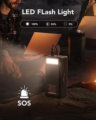 Power Bank 56000mah 100w Portable Charger Fast Charging Power Tank USB C with Emergency LED Flashlight Large Capacity External Battery Pack for iPhone Samsung Laptop for Outdoor Camping Travel - Image 2