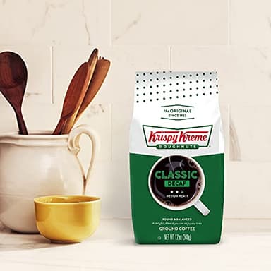 Krispy Kreme Doughnuts Classic Decaf Ground Coffee, Bagged 12oz - Image 8