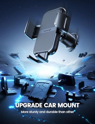 Lamicall 2025 Wider Clamp & Metal Hook Car Phone Holder Vent [Thick Cases Friendly] Phone Holders for Your Car Mount Automobile Hands Free Cradle Air Vent for iPhone 17 16 15 14 13 Pro Max Smartphone - Image 6
