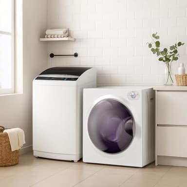ROVSUN 25LBS Full Automatic Washing Machine and 2.6CuFt Portable Clothes Dryer Set, Electric Laundry Washer and Dryer Combo Set with Stainless Steel Inner Tub, for Apartment, Dorms, Home - Image 2