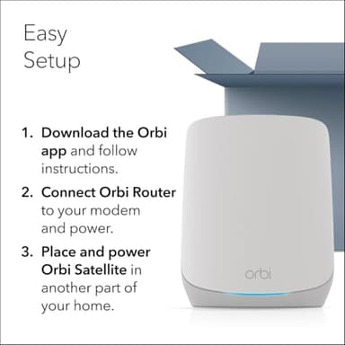 NETGEAR Orbi Whole Home Tri-Band WiFi 6 Mesh Network System (RBK754P) – Router with 3 Satellite Extenders, Security Features, Coverage up to 10,000 sq.ft., 75 Devices, AX5200 (Up to 5.2Gbps) - Image 8