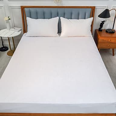 Kingnex Full Size Mattress Protector Waterproof Matressprotector Quiet Breathable - Premium Soft Bamboo Viscose Terry Fitted Bed Mattress Cover - Image 7