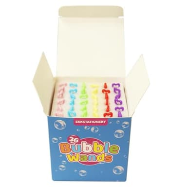 36 Pcs Bubbles Party Favors for Kids Mini Bubble Wands Bubble Party Favors Assortment Neon, Kids Summer Gifts, Fun Bubbles for Easter Christmas Halloween Birthday Goodie Bags - Image 9