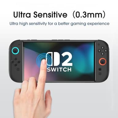 amFilm Auto-Alignment OneTouch for Nintendo Switch 2 Screen Protector [7.9''] 2025 Tempered Glass, Accessories, 30 seconds Installation, Bubble Free, Anti-Scratch, Touch Sensitive, Ultra-Clear [2Pack] - Image 5