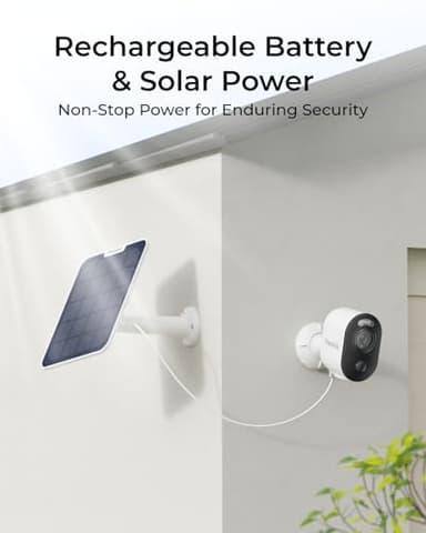 REOLINK 2K 3MP Solar Wireless Security Camera Outdoor, Spotlight Night Vision, 2.4GHz WiFi, Solar/Battery Powered Home Surveillance, Smart AI Detection, No Subscription, Local Storage, Argus 3E Kit - Image 2