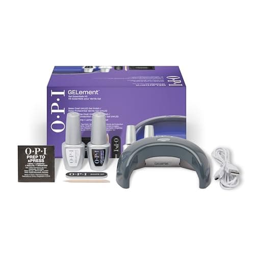 OPI GELement Starter Essentials Kit | Includes Base Coat, Top Coat, LED Curing Lamp, & Prep Supplies | DIY Professional Salon Quality Gel Manicure Results - Image 1