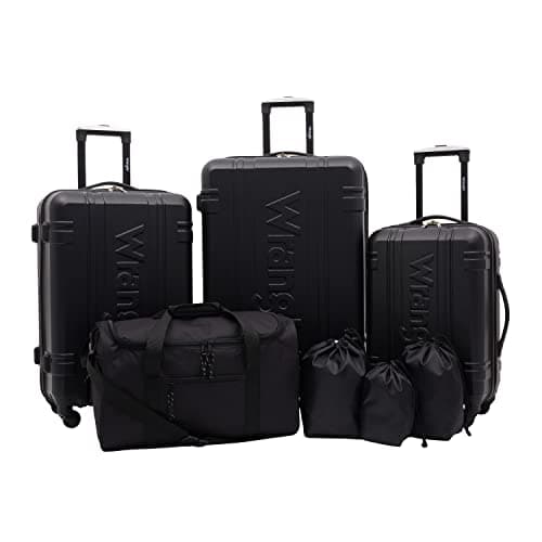 Wrangler Venture Luggage and Travel Set, Black, 7-Piece Set - Image 1