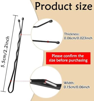 330 Pcs 2.2 Inch Black Bobby Pins, Set of Hairpins with Box, Premium Hair Pins for Kids, Girls and Women, Great for All Hair Types - Image 3
