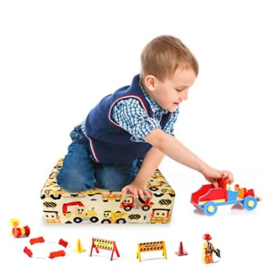 Toddler Booster Seat for Dining Table,4 Inches Washable Double Safer Straps Non-Slip Bottom Booster Seat Dining for Kids, Portable Travel High Density Sponge Detachable Increasing Cushion for Child - Image 4