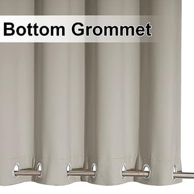 NICETOWN 2 Panels Outdoor Curtains for Patio Waterproof 108 inches Long, Windproof Thermal Insulated Top & Bottom Grommet Blackout Outdoor Drapes Cold & Heat Blocking for Porch, Natural, W52 x L108 - Image 6