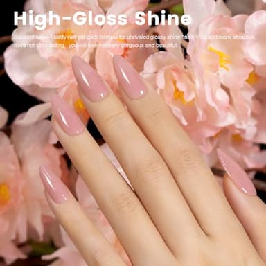 RARJSM Nude Gel Nail Polish Gray Mauve Pink Neutral Skin Tone Sheer Jelly Gel Polish 1PC 15ml Single Bottle Cream Transparent Pink Nail Gel Polish Soak off UV LED Cured for Home Salon DIY Manicure - Image 2