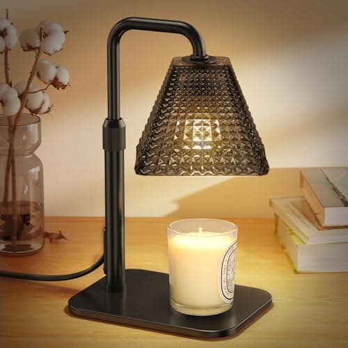 Candle Warmer Lamp with 2 Bulbs, Dimmer Adjustable Height Candle Lamp, 2/4/8H Timer, Home Decor, Wax Melts Warmer for Candle Jar, Thoughtful Daily Gifts for Housewarming, Birthday, Mother, Firends - Image 1