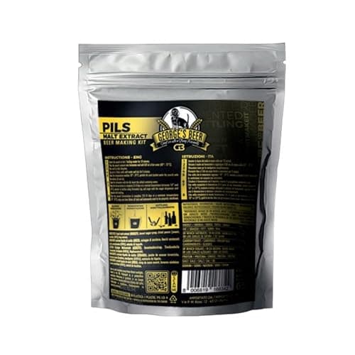 George's Beer Liquid Malt Extract Concentrate - Makes 5 Liters (1.32 Gallons) - Yeast Included - Homemade Craft Beer in 4 Easy Steps - Pilsner