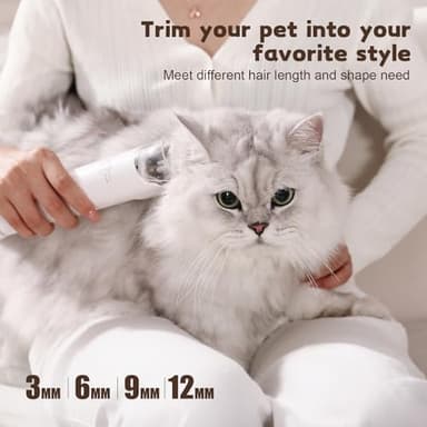 Dog Grooming Kit & Dog Grooming Vacuum, 12Kpa Suction Pet Vacuum Grooming Kit with Low Noise, 3 Suction Mode, 2L Capacity, 5 Pet Grooming Tools for Shedding Dog Cat Hair, Home Cleaning - Image 3