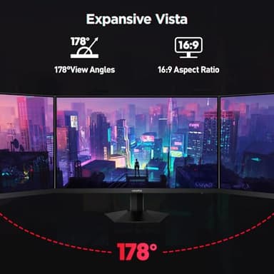 KOORUI 27" 200Hz Gaming Monitor, 1ms Fast IPS Computer Monitor, WQHD (2560 x 1440p) HDR 400 Display, DCI-P3 95% Color Gamut, FreeSync Premium, Adaptive G-Sync, HDMI x 2, DisplayPort, Black - Image 6