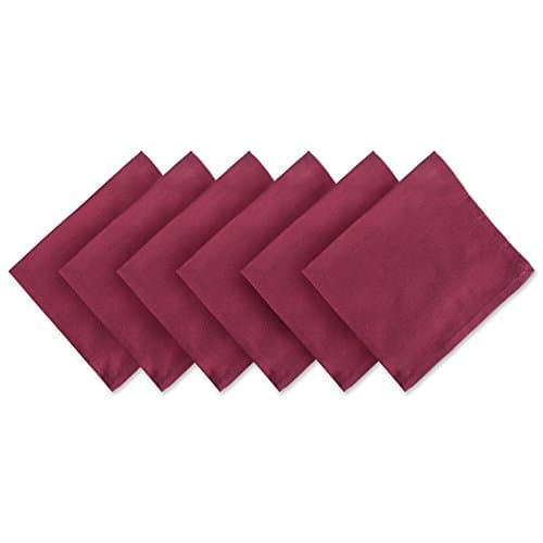 DII Solid Napkin Set Collection, 20x20, Wine, 6 Piece - Image 1