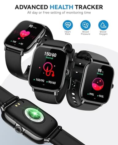 Smart Watch for Women Men- Answer/Make Call, 2025 IP68 Waterproof Fitness Step Tracker Watch with Sleep Monitor/Activity Counter/110+ Sport Mode, Smartwatch for Andriod iPhone iOS Samsung Compatible - Image 4