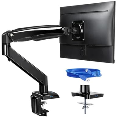 ErGear 13 to 49 inches Single Monitor Mount for Ultrawide Screens, Holds 26.5lbs, Gas Springs Single Monitor Arm, Single Monitor Stand with Swivel, Tilt, Rotation for Home and Office, VESA 75/100mm - Image 1