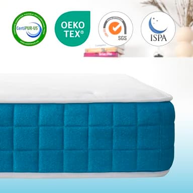 Planet Sleepings 10 Inch Twin Hybrid Mattress for Cool Sleep Gel Memory Foam Medium Firm Feel Zoned Pressure Relief Certified Safe Foams Removable Cover Bed in A Box - Image 7
