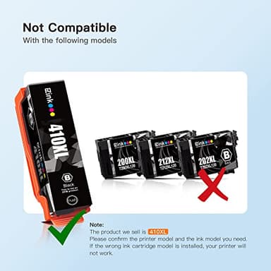 E-Z Ink 410 Ink Cartridges Remanufactured for Epson 410 410XL Printer Ink Cartridges 5 Pack Work with Expression XP-7100 XP-640 XP-830 XP-530 XP-630 XP-635 (Black, Cyan, Magenta, Yellow, Photo Black) - Image 8