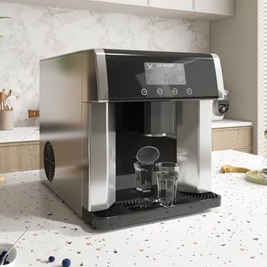 TABU 2-in-1 Bottleless Water Cooler with Ice Maker, Countertop Water Dispenser with 33lbs/Day Ice Maker, Self-Cleaning Ice Machine with Ice Scoop, 3 Size Bullet Cube, Ideal for Home, Office, Party, RV - Image 2