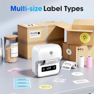 Phomemo M250 Label Maker Machine with Tape, 3 Inch Thermal Label Maker, 2025 Upgrade Portable Barcode Printer for Business, Home, Logo Label, Sticker Printer for Phones & PC, with 1 Roll Label - Image 9