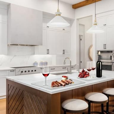 Clear Glass Cutting Board for Kitchen 2 Pcs (12"x16" & 8"x12"),Tempered Glass with Rubber Feet,Non-Slip,Durable Shatter Resistant, Dishwasher Safe,Scratch Resistant, Heat Resistant - Image 5