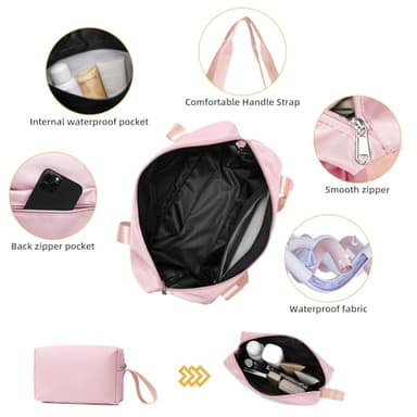 LARVENDER Luggage Sets 5 Piece with Duffel Bag Expandable(Only 28 inch) Hardside PP Carry On Luggage with 360° Spinner Wheels TSA Lock Luggage Sets for Women, Orchid Pink - Image 4
