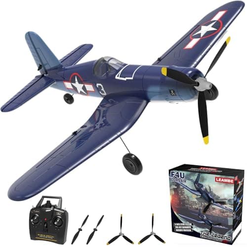LEAMBE 4 Channel RC Plane - Ready to Fly Aerobatic Aircraft, Easy Control for Beginners, F4U Corsair RC Airplane Best Gift for Boys - Image 1