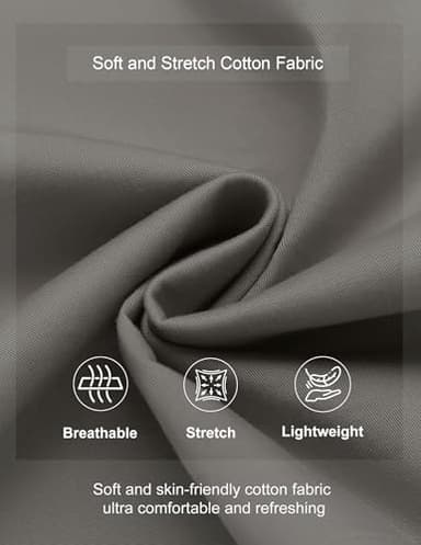 COOFANDY Men's Summer Beach Shorts Lightweight Elastic Waist Drawstring Golf Shorts Dark Grey - Image 5