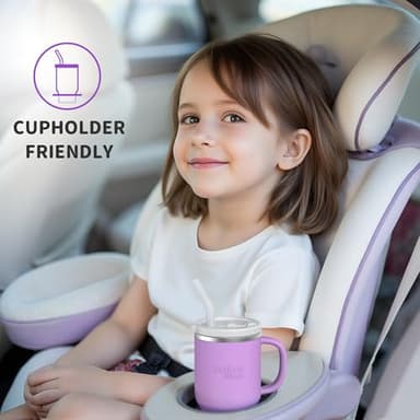 Bella's Friends Handy Mini Tumbler – Adorable 9 oz Toddler Sippy Cup, Stainless Interior & Silicone Body, Leak‑Proof, Dishwasher Safe, Gift for 1-3 Years Old Girls & Boys, 2 Pack, Lilac&Azure Blue - Image 8