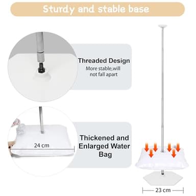 Toosci 2025 Upgraded Balloon Column Stand Kit, 7 Feet Height Adjustable Balloon Tower Pillar with Reusable Metal Telescopic Design for Graduation, Wedding, Baby Shower, Birthday Party Decoration - Image 4