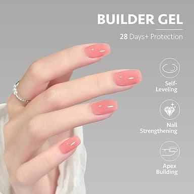 GAOY Builder Gel for Nails, 16ml Nail Strengthener in a Bottle, Nail Extension Hard Gel, Soak Off Long Lasting UV Light Cure, 1965 Rose Pink, Base Coat Top Coat Needed - Image 3