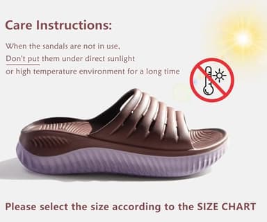 KuaiLu Womens Recovery Sandals Comfortable Plantar Fasciitis Arch Support Ladies Orthopedic Open Toe Slip On Running Sport Walking Slides Thick Athletic Cushion Slippers Summer Sliders Brown Size 9 - Image 9