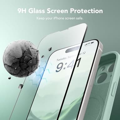 SuydanBox Magnetic for iPhone 15 Case, Compatible with MagSafe, [Screen Protector + Full Camera Protection], Silicone Shockproof Anti-Scratch Protective Phone Case for iPhone 15 6.1", Mint - Image 4
