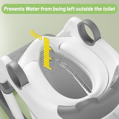 Rabb 1st Frog Potty Training Seat, Upgrade Toddler Toilet Seat for Kids Boys Girls, 2 in 1 Potty Training Toilet for Kids, Splash Guard Anti-Slip Pad Step Stool - Image 3